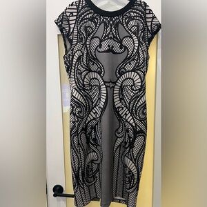 New York Company Black & White Dress Sleeveless XL